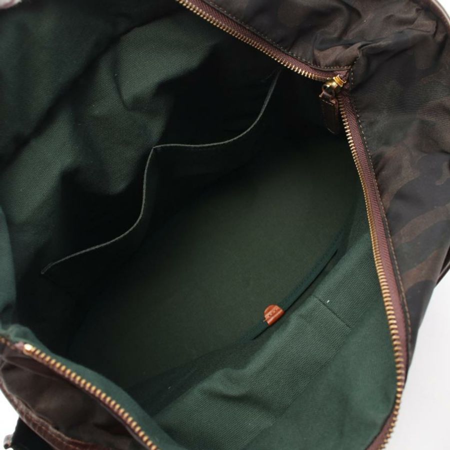 【日本直送】中古FELISI[B]手提包 托特包 迷彩 尼龍 真皮 深棕色 多彩色-2