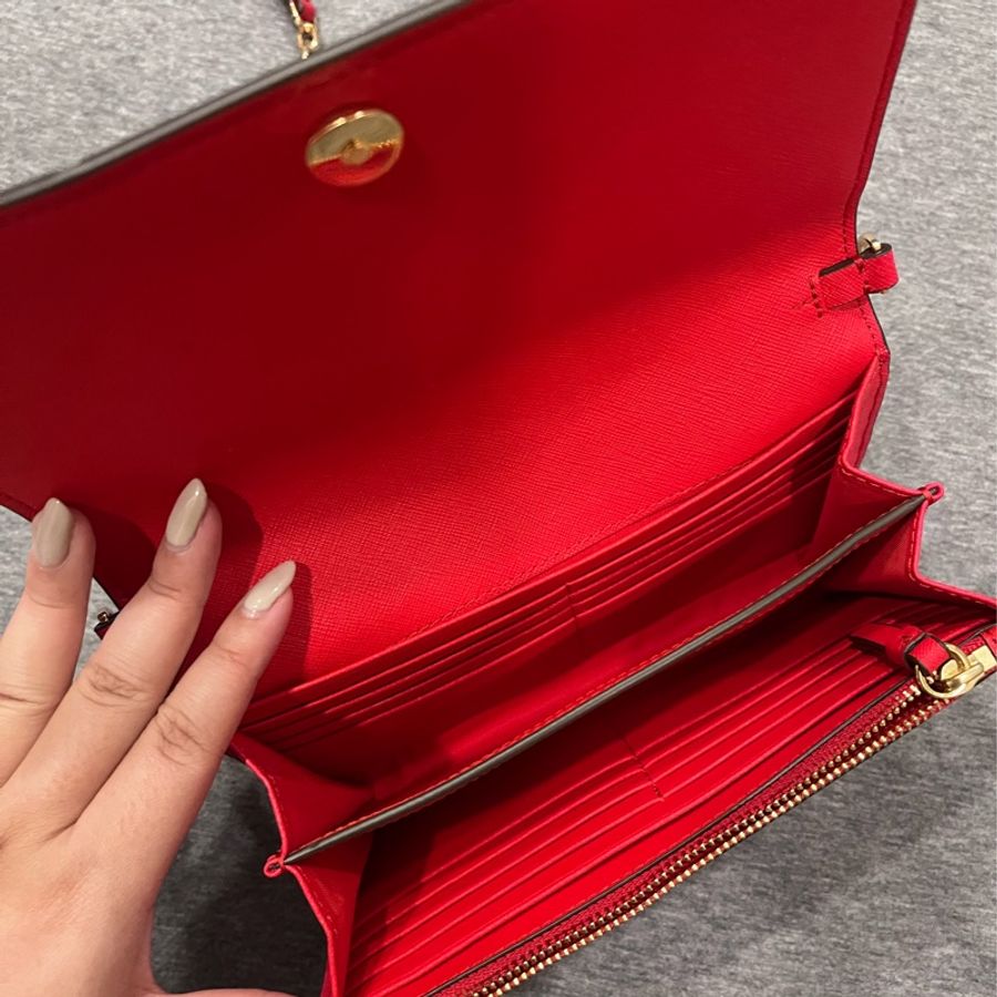 Tory Burch woc wallet on chain 大紅色-2