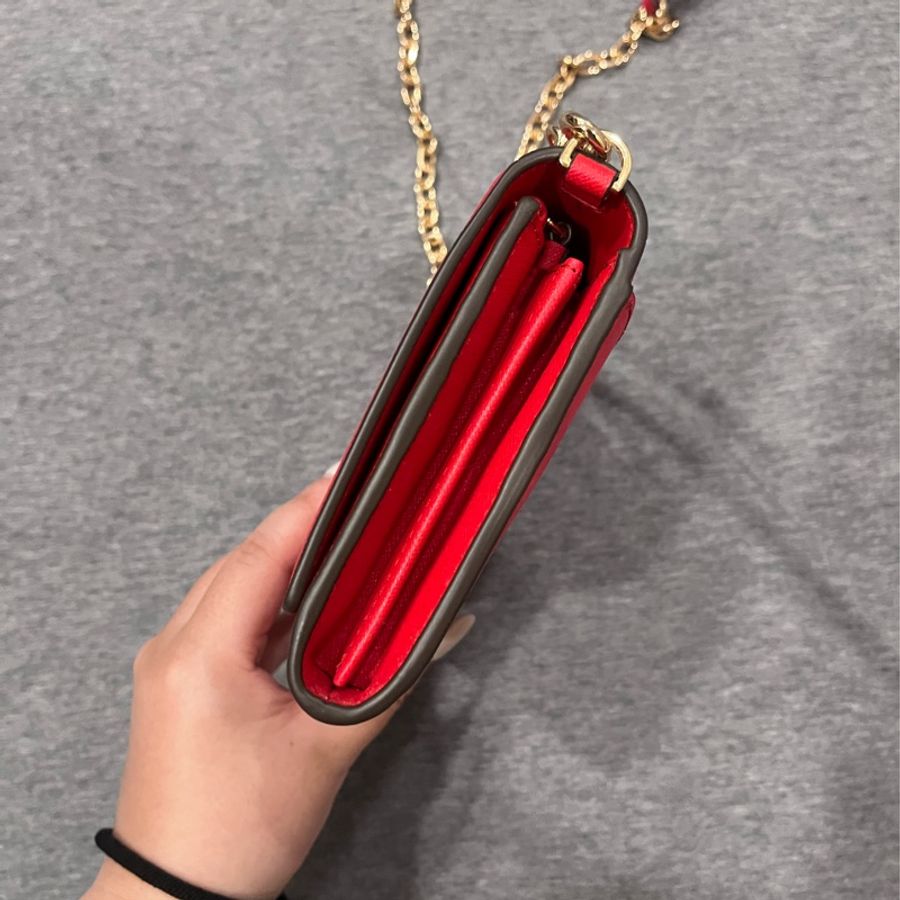 Tory Burch woc wallet on chain 大紅色-4