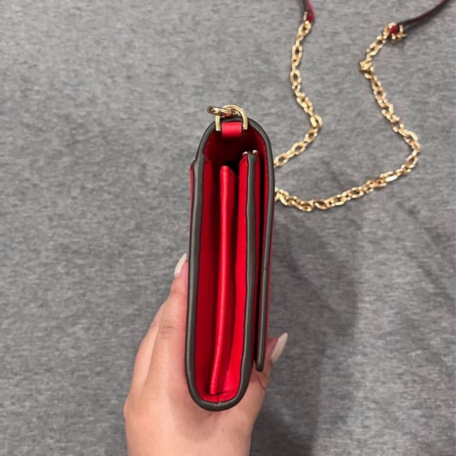 Tory Burch woc wallet on chain 大紅色-5