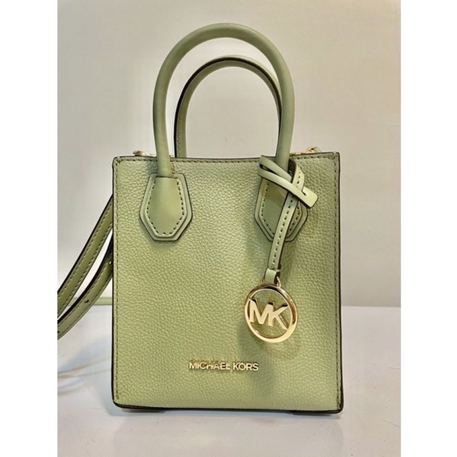 🇺🇸美國 MICHAEL KORS-MERCER 荔枝紋 MK迷你琴譜包 限量 果綠色 酪梨色-0