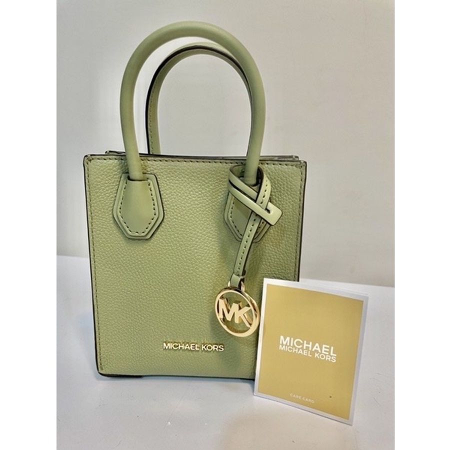 🇺🇸美國 MICHAEL KORS-MERCER 荔枝紋 MK迷你琴譜包 限量 果綠色 酪梨色-1
