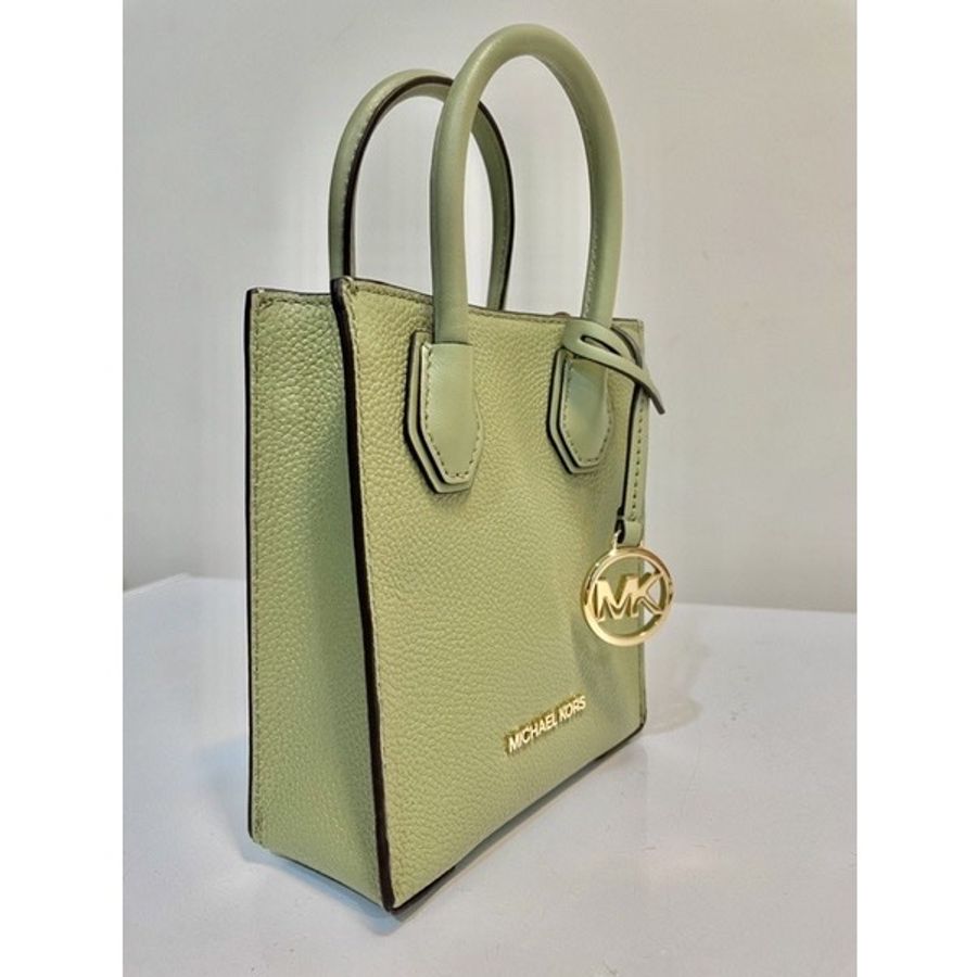 🇺🇸美國 MICHAEL KORS-MERCER 荔枝紋 MK迷你琴譜包 限量 果綠色 酪梨色-2