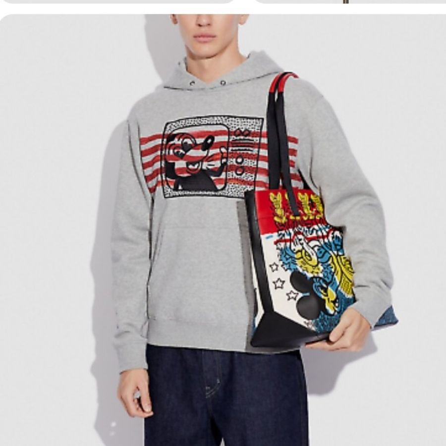 Coach迪士尼聯名插畫塗鴉大托特包/Disney Mickey Mouse X Keith Haring Tote-15