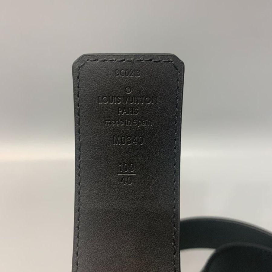 LOUIS VUITTON LV Initiales 黑灰大小棋盤格 雙面皮帶/腰帶M0340S-6