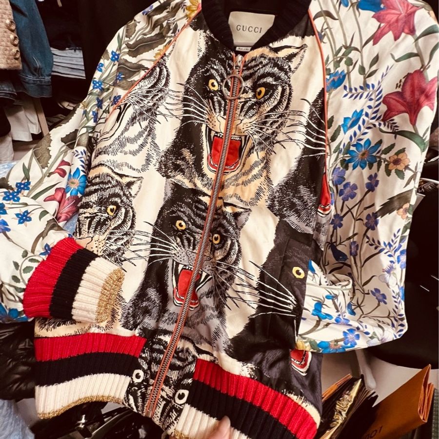 Gucci圖騰刺繡夾克外套-1
