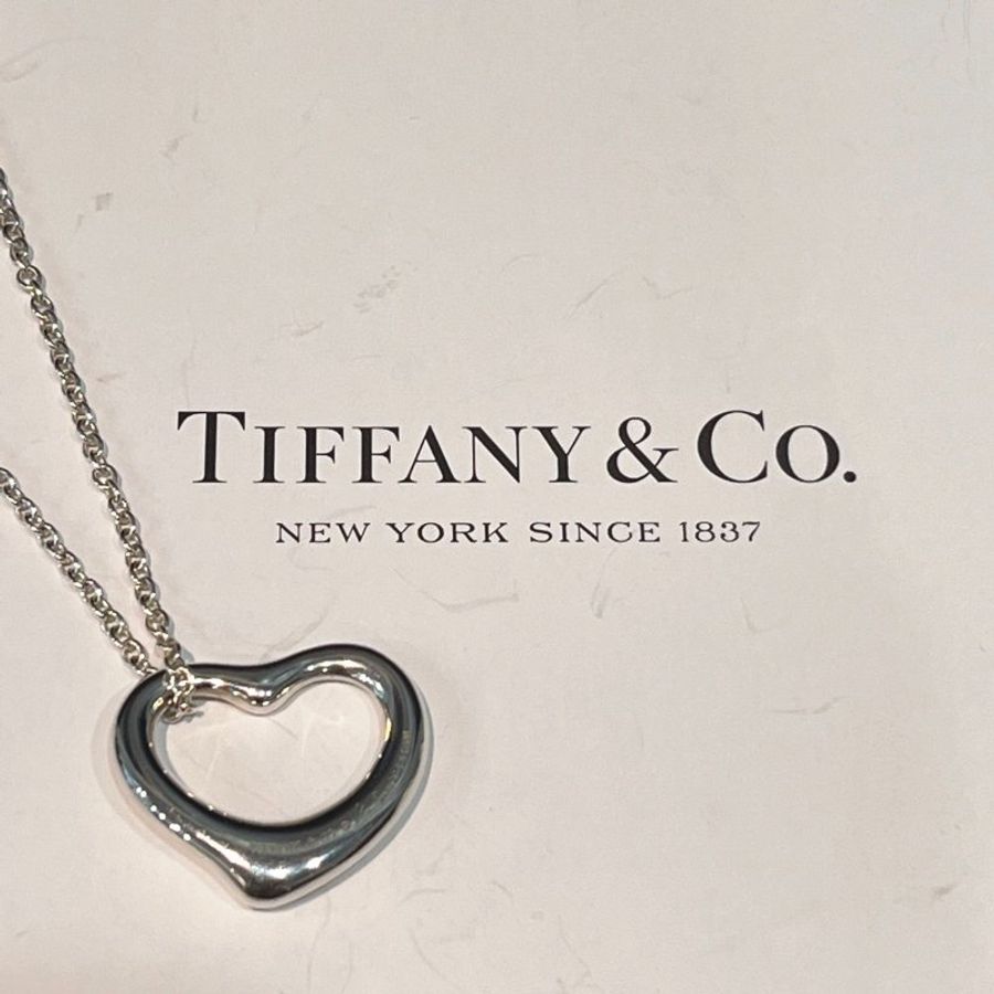 Tiffany&Co. 純銀925 經典款 中款OPEN HEART 項鍊/飾品-2