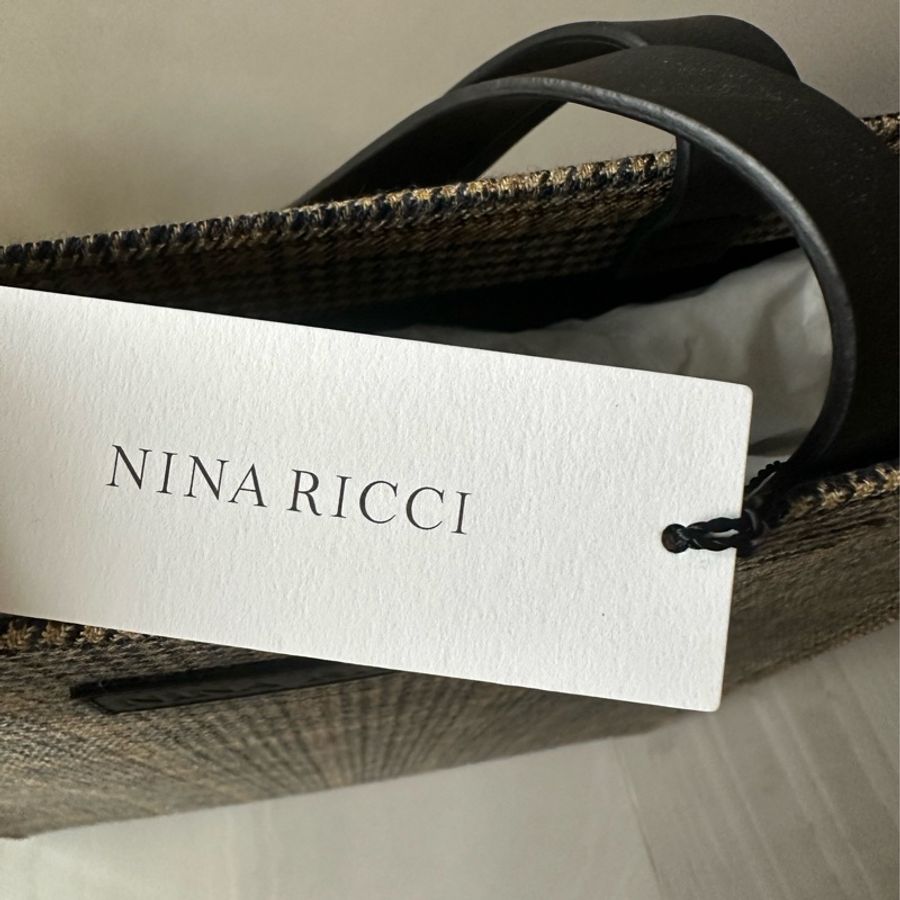 Nina Ricci 羊毛格紋方形Tote bag-6