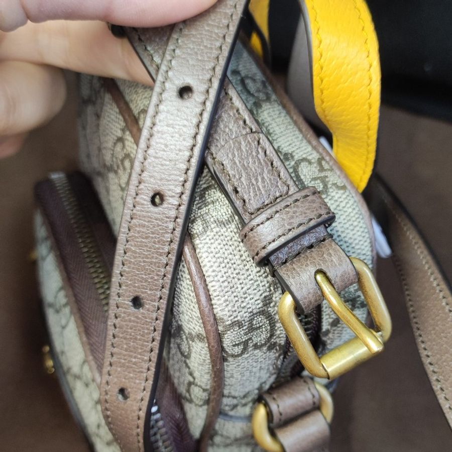 GUCCI 經典Neo Vintage系列Supreme帆布虎頭相機包/手提/斜背包(迷你)大全配💯-3