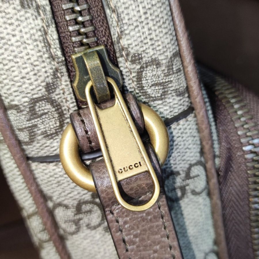 GUCCI 經典Neo Vintage系列Supreme帆布虎頭相機包/手提/斜背包(迷你)大全配💯-4