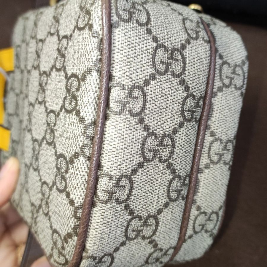 GUCCI 經典Neo Vintage系列Supreme帆布虎頭相機包/手提/斜背包(迷你)大全配💯-5