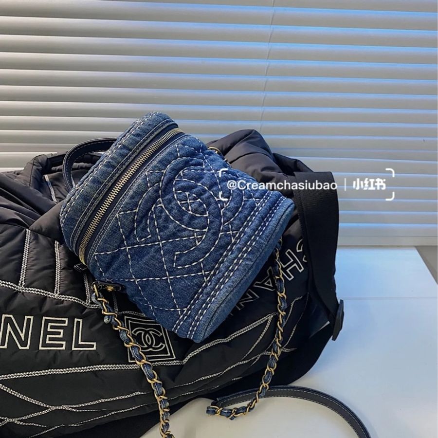 (已保留)Chanel牛仔包Vantiy case外縫白線好好看❤️容量優👍🏻-2