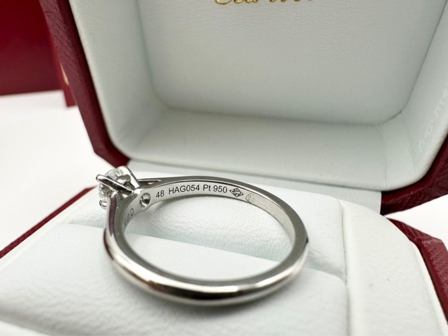 Cartier 1895系列鉑金鑽戒💎-1