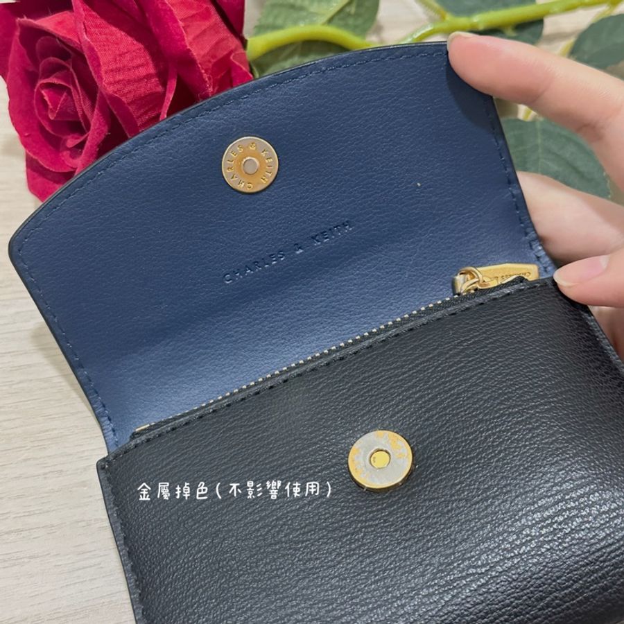 小CK CHARLES＆KEITH 三折 中夾 皮夾 錢包👛-2
