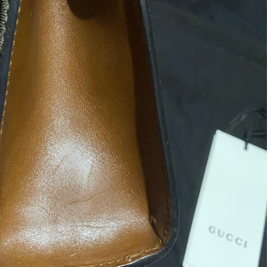 Gucci鎖頭金鍊側背包-7