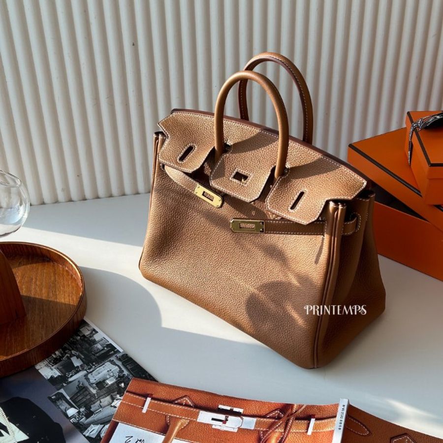 |Hermès|BIRKIN 25cm 金棕金釦-4