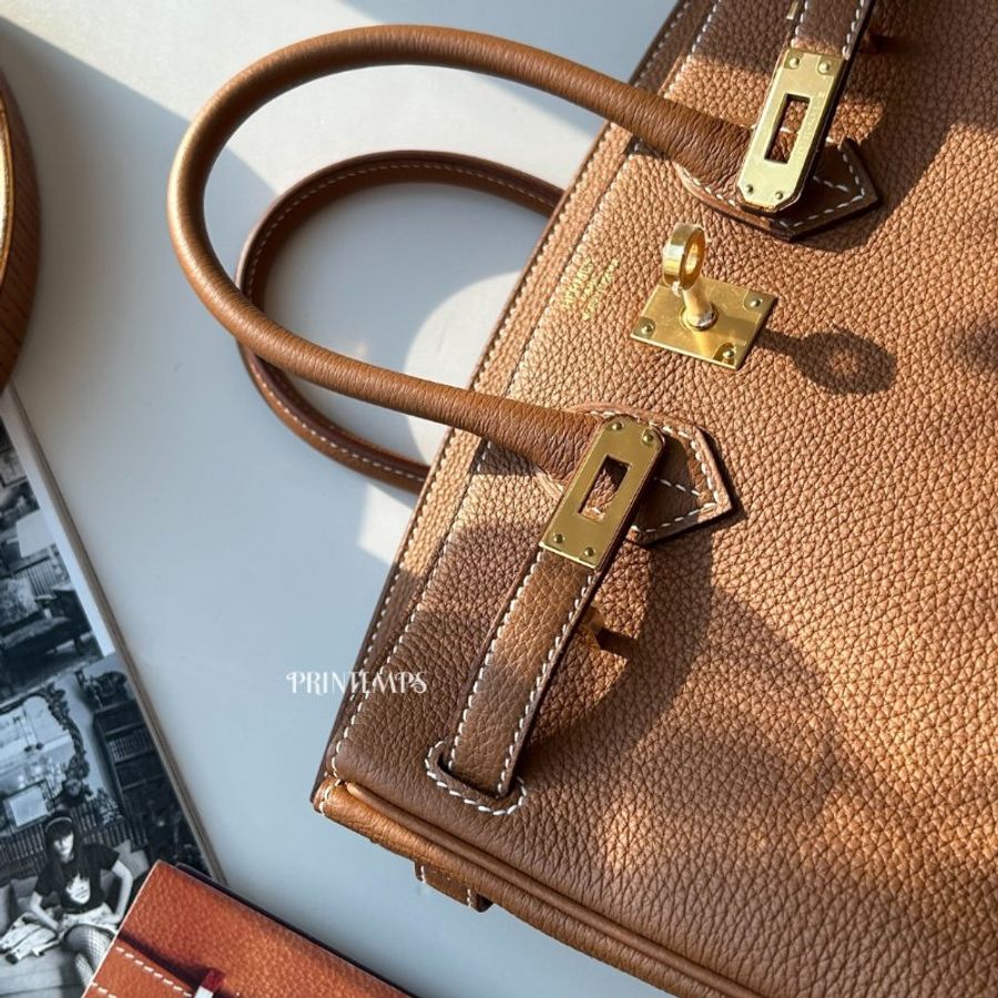 |Hermès|BIRKIN 25cm 金棕金釦-5
