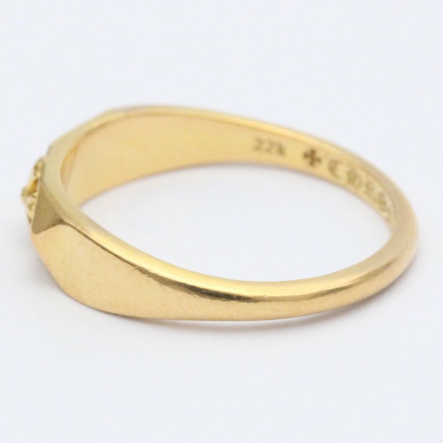 【日本直送】Chrome Hearts 泡泡糖戒指黃金 (22K) 時尚無寶石戒指黃金-1