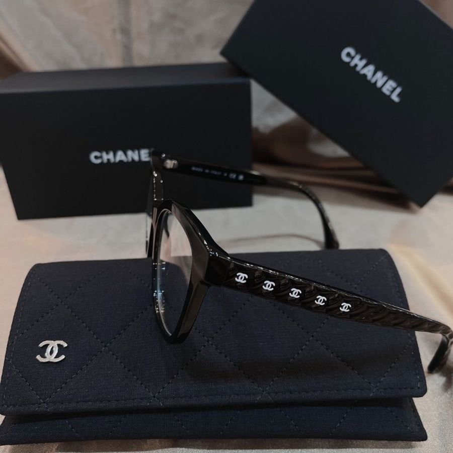 【預購】麗睛眼鏡Chanel【可刷卡分期】香奈兒 CH3442 黑白色 光學眼鏡 精品眼鏡 小香眼鏡 香奈兒熱賣款 小香-9