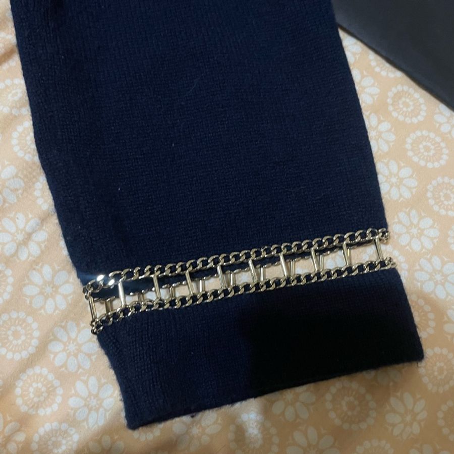 二手 Chanel 100% cashmere boatneck sweater 船領 毛衣-7
