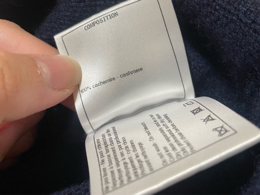 二手 Chanel 100% cashmere boatneck sweater 船領 毛衣-13