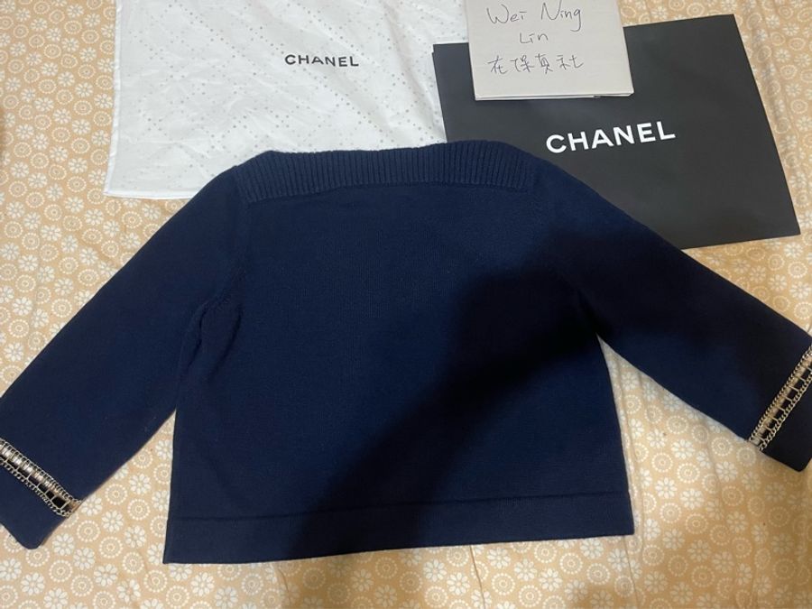 二手 Chanel 100% cashmere boatneck sweater 船領 毛衣-16