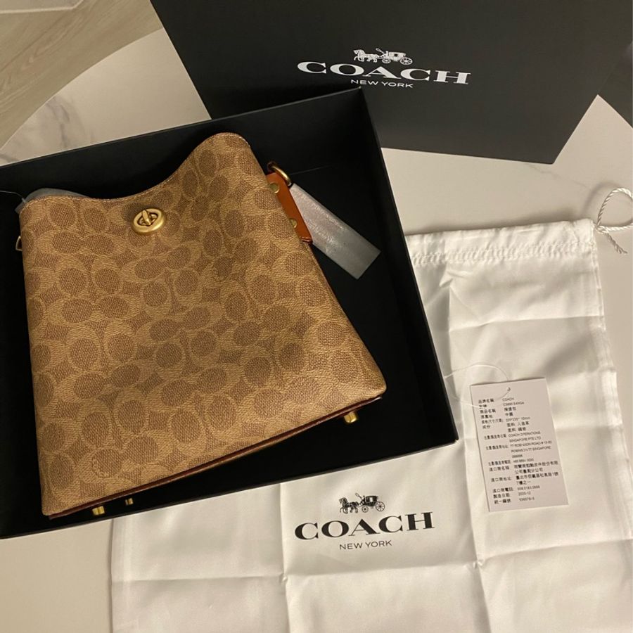 全新Coach Willow經典老花水桶包-6