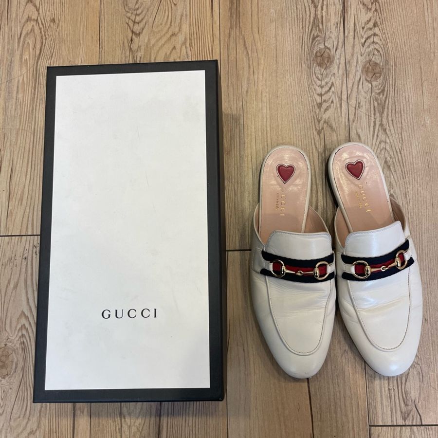 正品Gucci 愛心底穆勒拖鞋-0