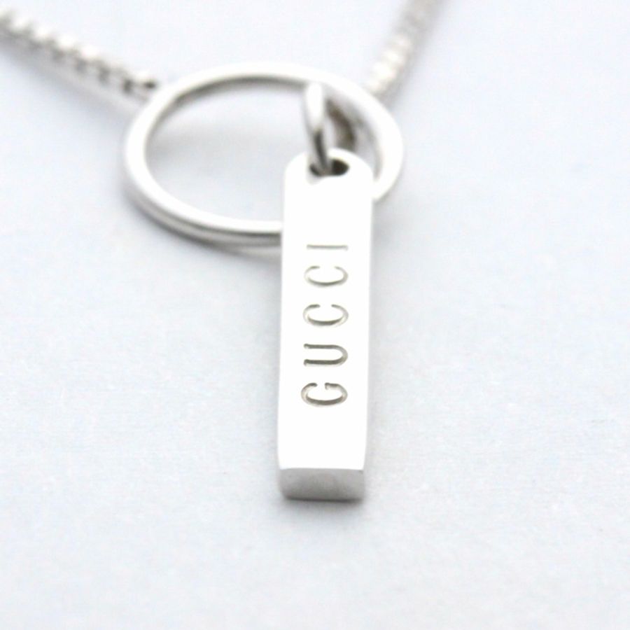 【日本直送】拋光 GUCCI 套索項鍊 18K 白金 WG 吊墜 BF558775-3
