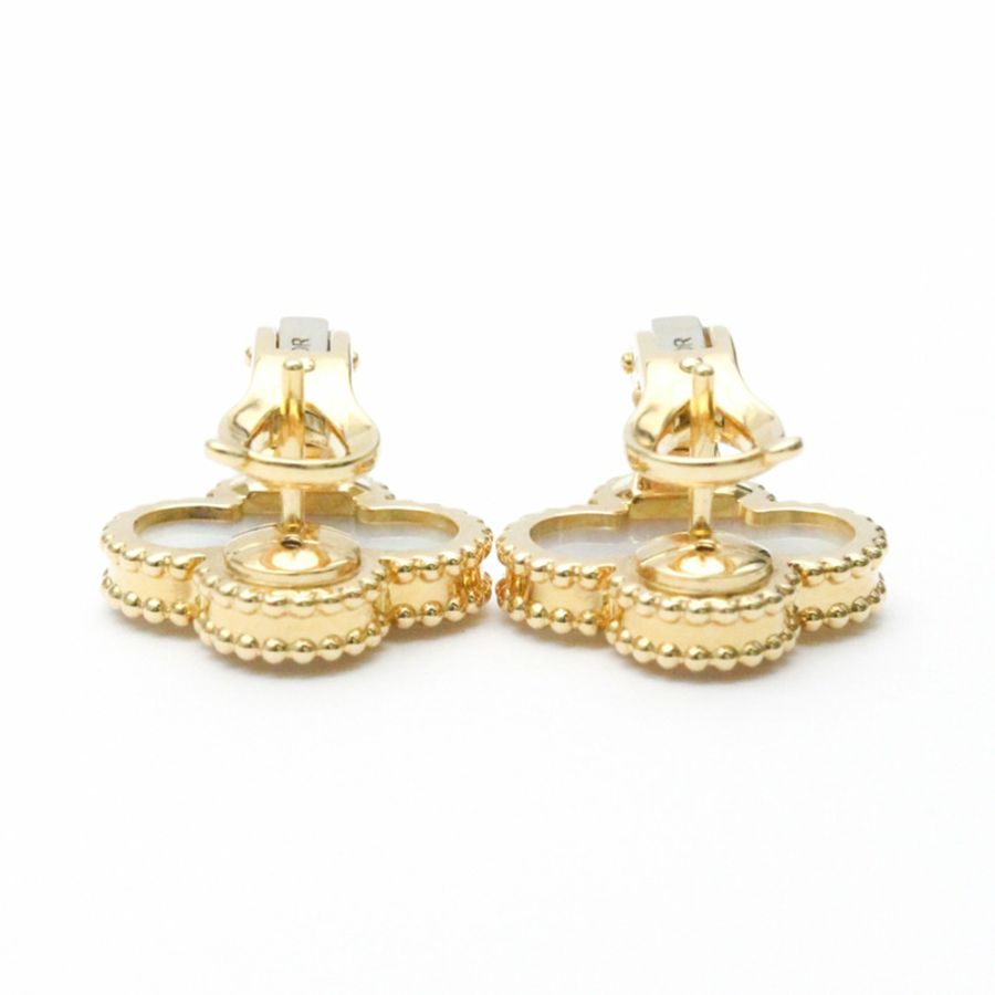 【日本直送】Van Cleef & Arpels Vintage Alhambra 耳環 MOP 黃金 VCARA44100 BF558858-3