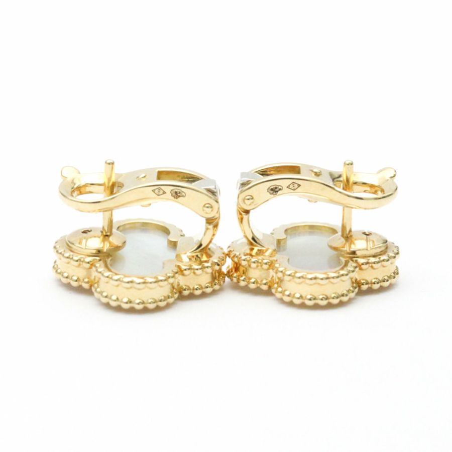 【日本直送】Van Cleef & Arpels Vintage Alhambra 耳環 MOP 黃金 VCARA44100 BF558858-4