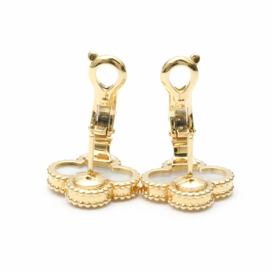 【日本直送】Van Cleef & Arpels Vintage Alhambra 耳環 MOP 黃金 VCARA44100 BF558858-5