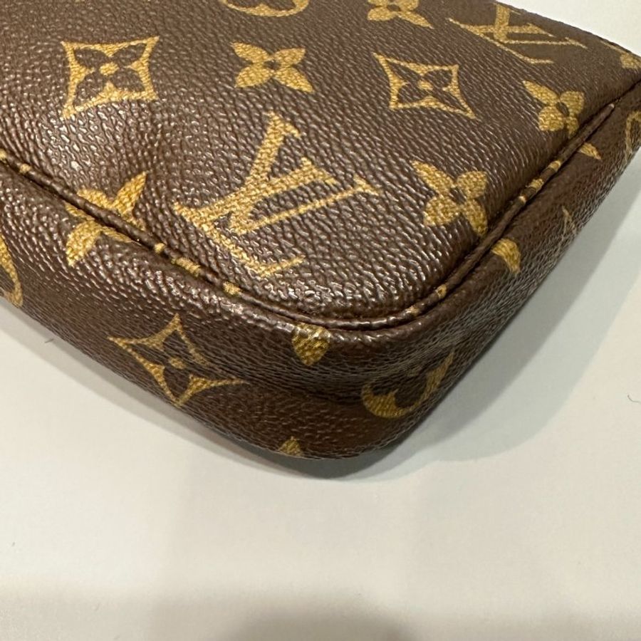 Louis Vuitton LV 老花字紋 VINTAGE 腋下包/手提包/肩背包/化粧包/麻將包-4