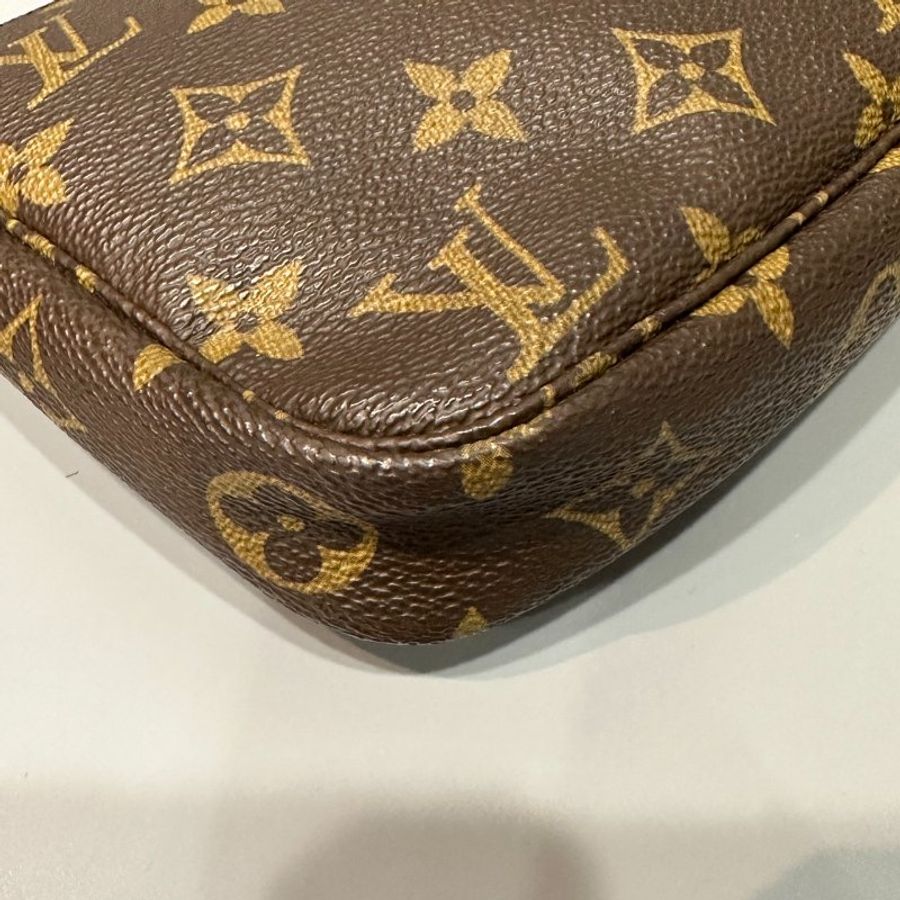 Louis Vuitton LV 老花字紋 VINTAGE 腋下包/手提包/肩背包/化粧包/麻將包-5