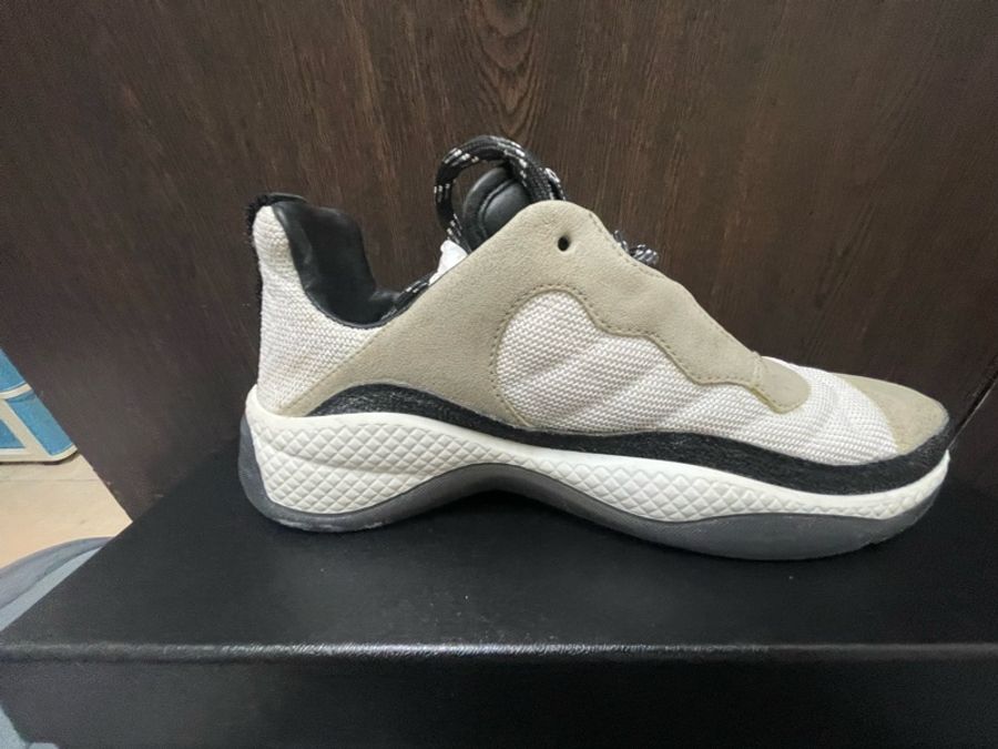 chanel 麂皮拼接黑白運動休閒球鞋 熊貓鞋-6