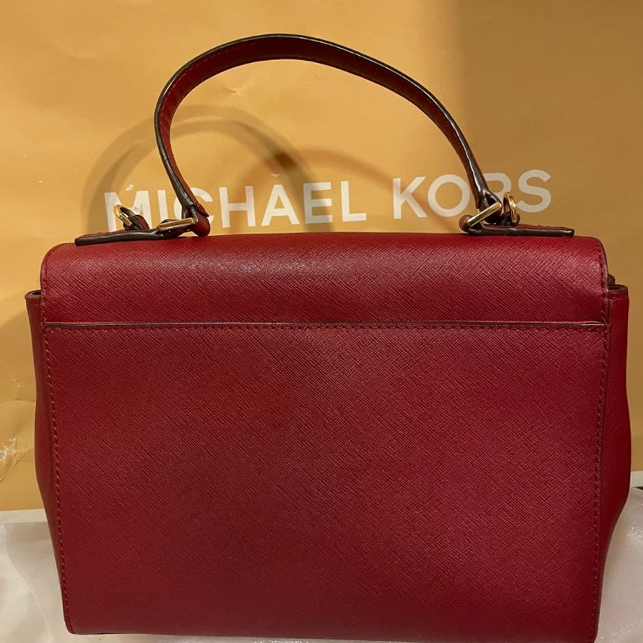 MICHAEL KORS 手提包/側背包-酒紅色-5