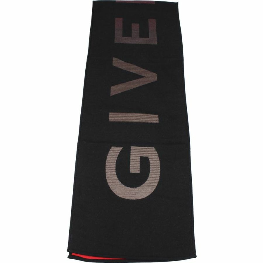 【義大利直送】全新品 紀梵希圍巾男士羊毛黑色-0
