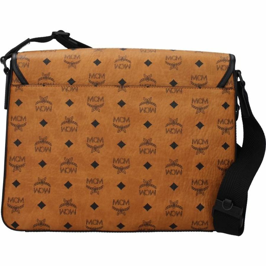 【義大利直送】全新品 Mcm 斜挎包男士皮革米色干邑白蘭地-2
