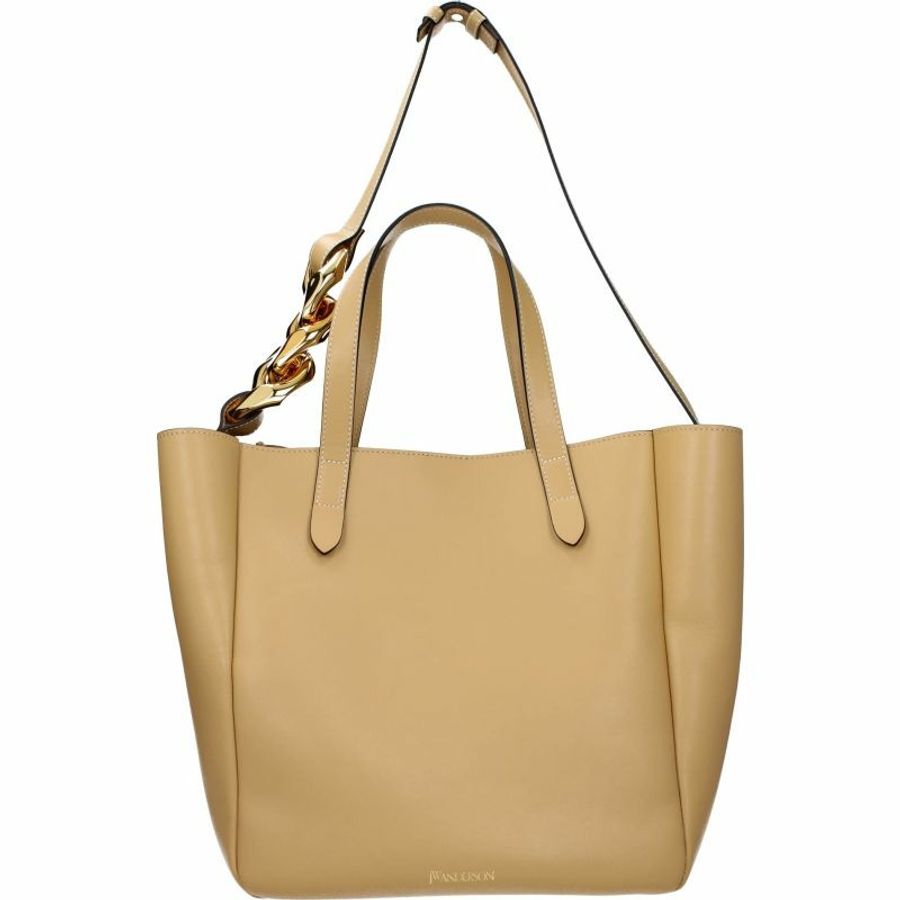 【義大利直送】全新品 Jw anderson 手提包女士皮革米色淺米色-0
