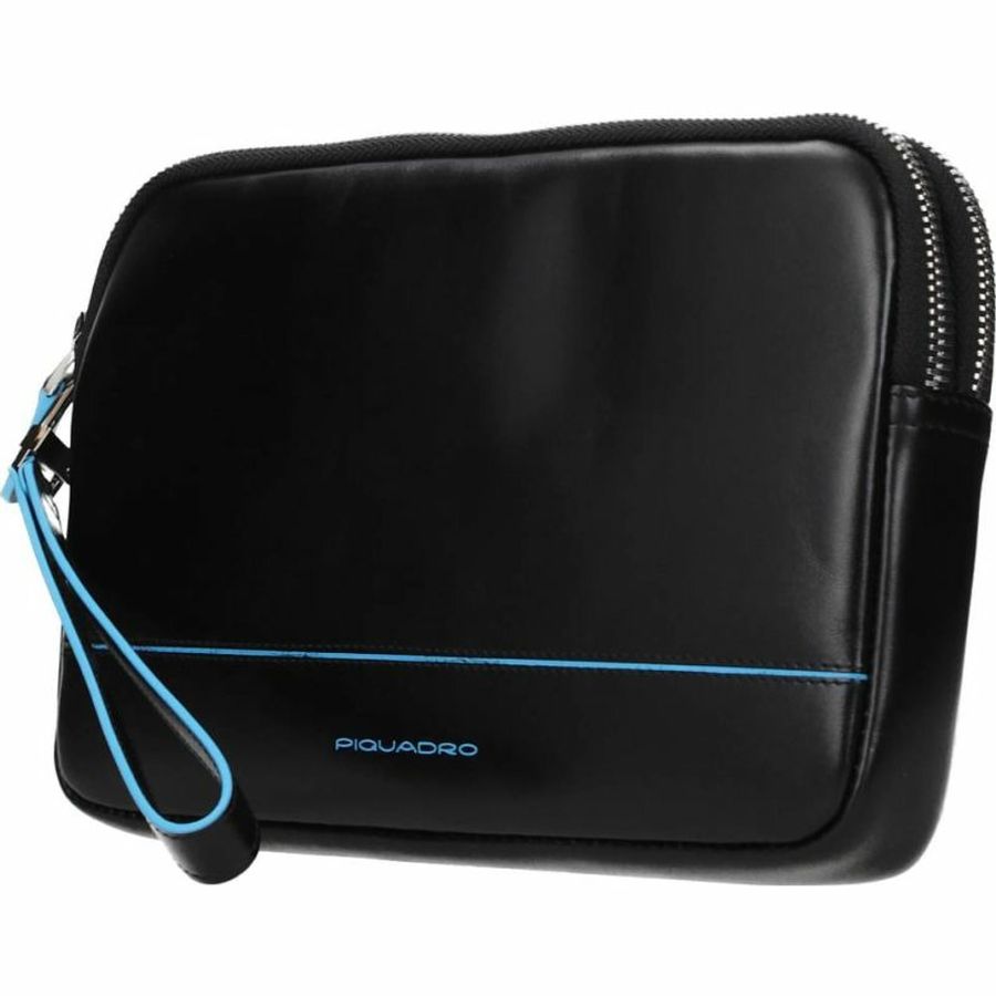 【義大利直送】全新品 Piquadro 手拿包 男士 皮革 黑色-1
