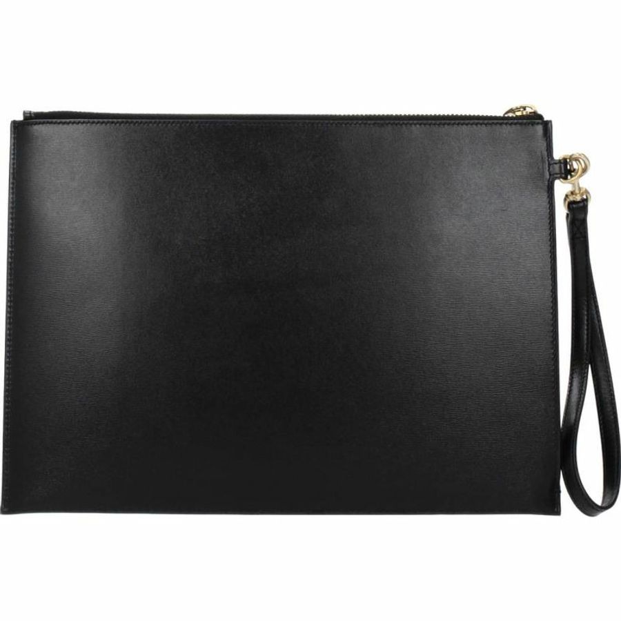 【義大利直送】全新品 Saint laurent 手拿包 男士 皮革 黑色-2