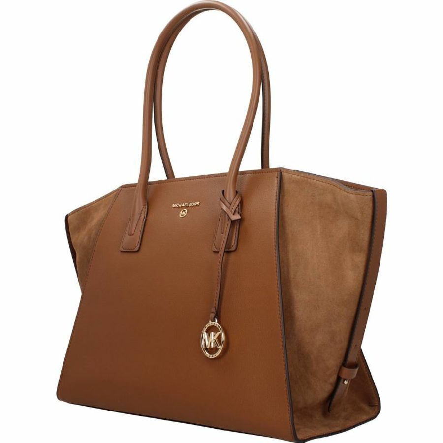 【義大利直送】全新品 Michael kors 單肩包 avril 女士皮革棕色行李箱-1