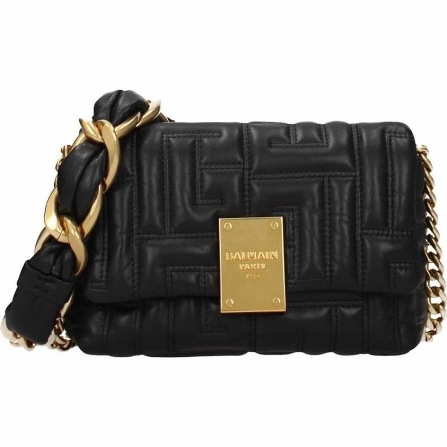 【義大利直送】全新品 Balmain 斜挎包女士皮革黑色-0