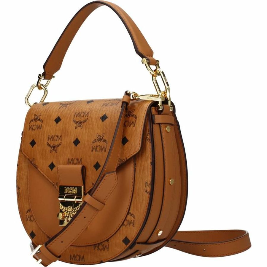 【義大利直送】全新品 MCM 手袋女士皮革棕色干邑色-0