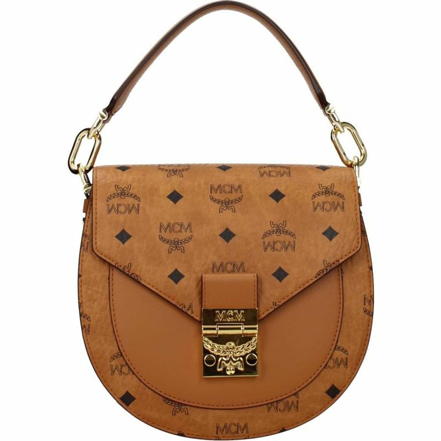【義大利直送】全新品 MCM 手袋女士皮革棕色干邑色-1