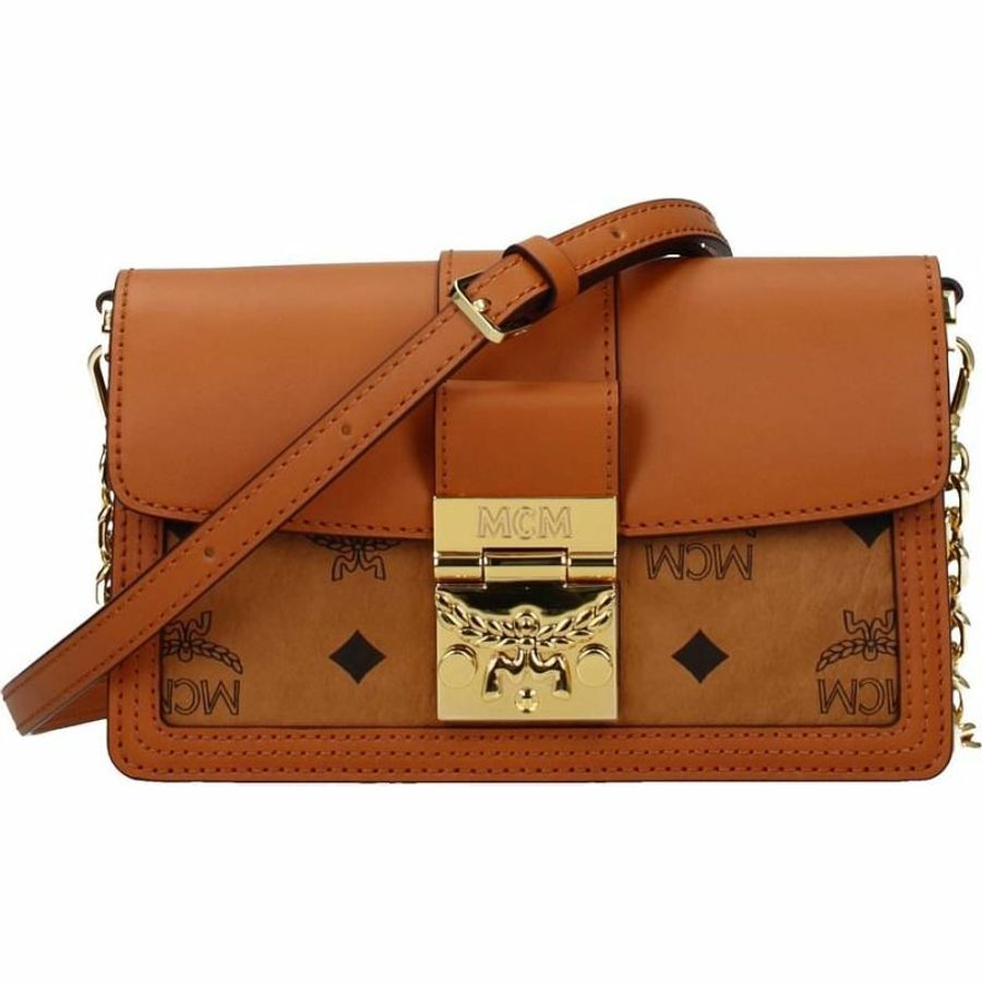 【義大利直送】全新品 Mcm 斜挎包女士皮革棕色干邑色-0