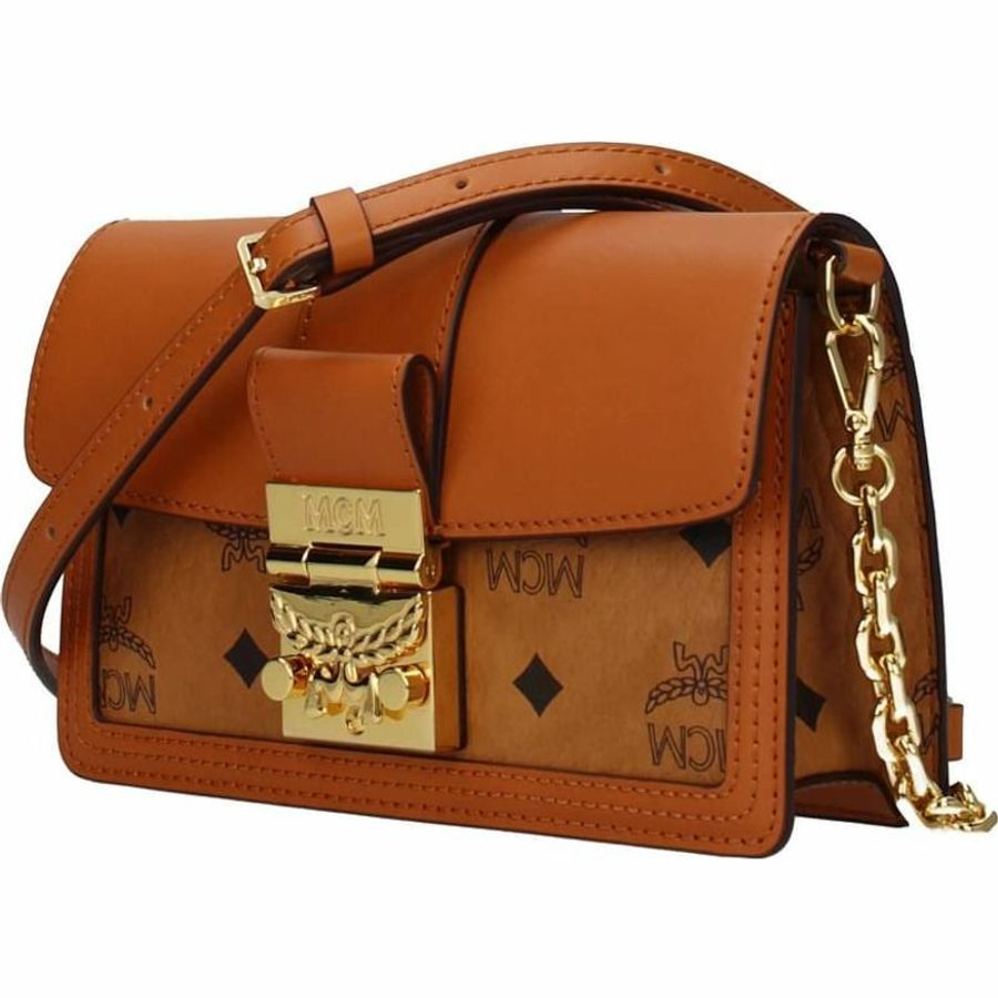 【義大利直送】全新品 Mcm 斜挎包女士皮革棕色干邑色-1