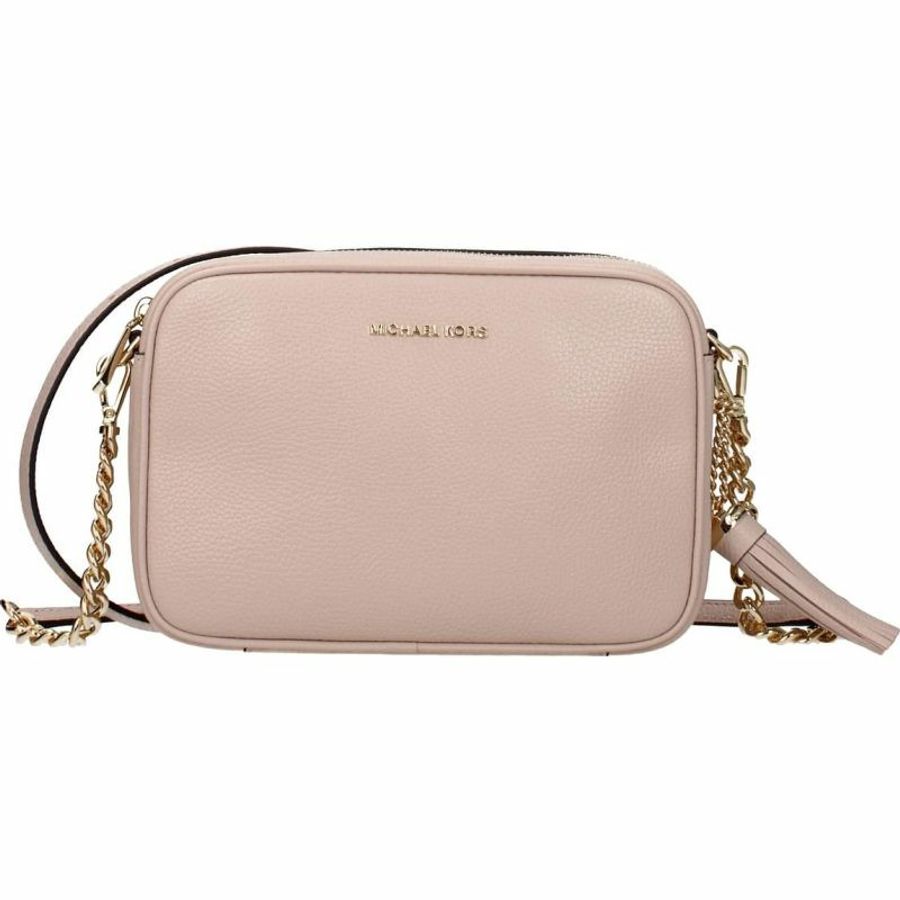 【義大利直送】全新品 Michael kors 斜挎包 ginny 女士 皮革 粉色 柔粉色-0