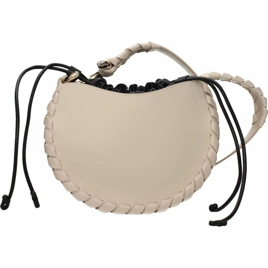 【義大利直送】全新品 Chloé 斜挎包 mate 女士皮革米色慕斯-0