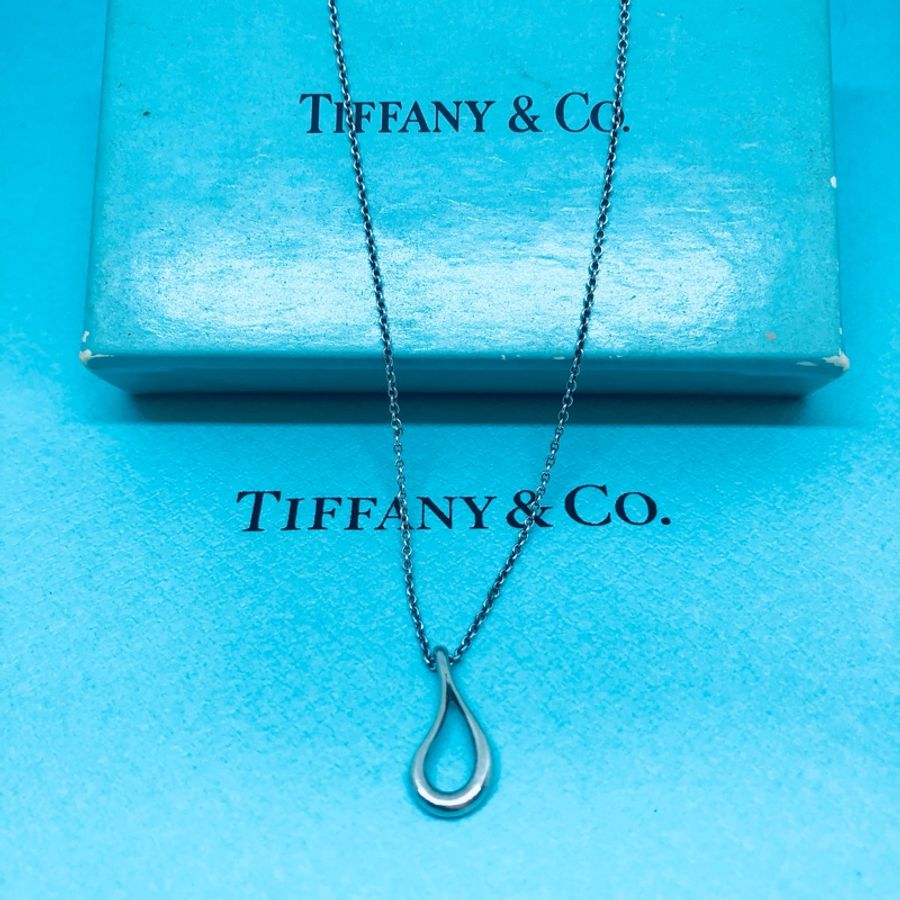 Tiffany 經典鏤空淚滴925純銀項鍊-0